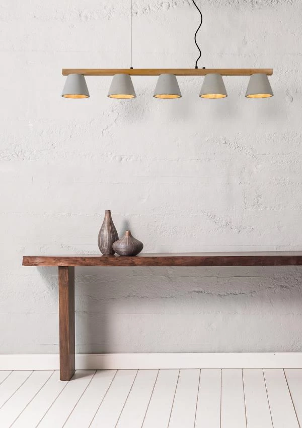 Lucide POSSIO - Pendant light - 5xE14 - Grey - atmosphere 1
